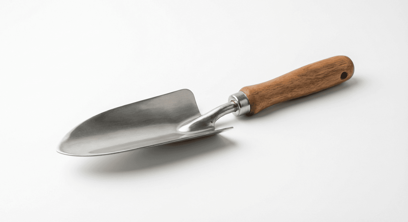 5-Step Essential Tools:: Stainless steel garden trowel - essential hand tool for planting